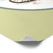 Classic Frill Barred Pigeons Poster (Ecke)