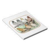 Classic Frill Pigeons Blondinettes Notizblock (angewinkelt)
