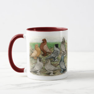 Classic Frill Pigeons Laced Blondinettes Tasse