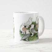 Classic Frill Tauben Jumbo-Tasse (Vorderseite Rechts)
