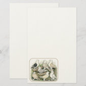 Classic Frill Tauben Satinettes Briefpapier (Vorne/Hinten)
