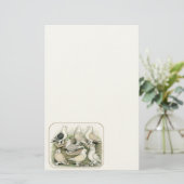 Classic Frill Tauben Satinettes Briefpapier (Stehend Vorderseite)