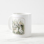 Classic Frill Tauben Satinettes Kaffeetasse (Vorderseite Links)
