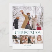 Classic Frohe Weihnachten 5 Foto Weihnachtskarte (Vorderseite)