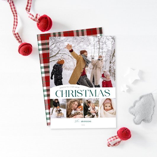 Classic Frohe Weihnachten 5 Foto Weihnachtskarte