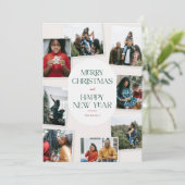 Classic Frohe Weihnachten 8 Foto Collage (Stehend Vorderseite)