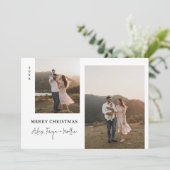 Classic Frohe Weihnachten Antikes Weiße Punkte Fot (Stehend Vorderseite)