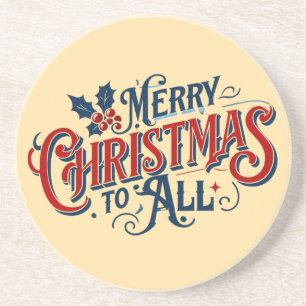 Classic Frohe Weihnachten für alle - Feiertag A Getränkeuntersetzer