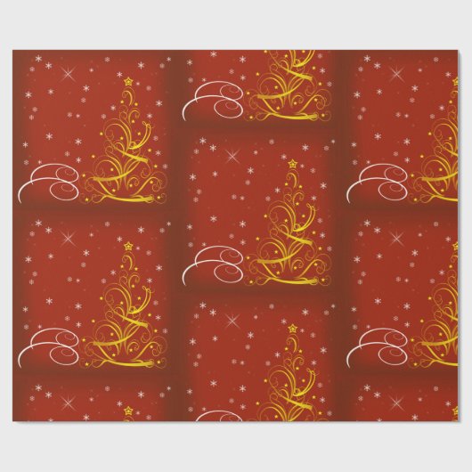 Classic Frohe Weihnachten Geschenkpapier (Flach)