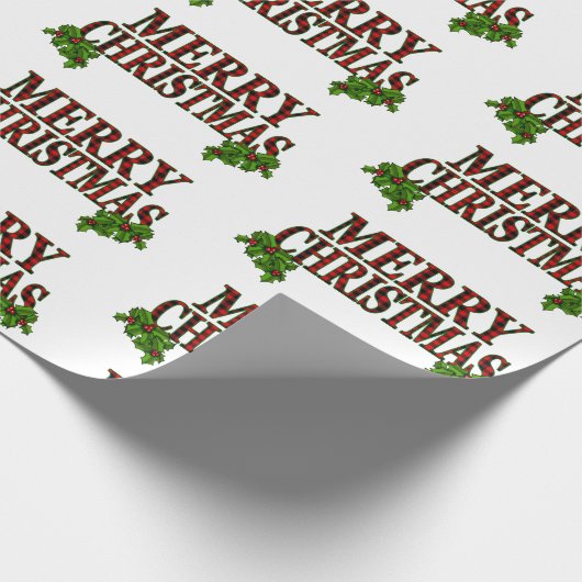 Classic Frohe Weihnachten Geschenkpapier (Ecke)