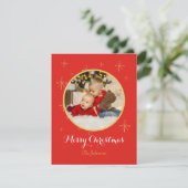 Classic Frohe Weihnachten Golden Glitzer (Stehend Vorderseite)