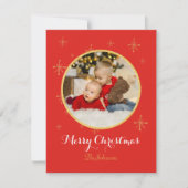 Classic Frohe Weihnachten Golden Glitzer (Vorderseite)