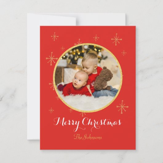 Classic Frohe Weihnachten Golden Glitzer (Vorderseite)