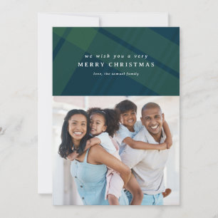 Classic Frohe Weihnachten kariert einfach zwei Fot