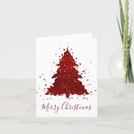 Classic Frohe Weihnachten | Rich Crimson Red Tree