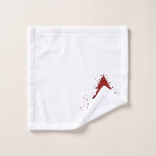 Classic Frohe Weihnachten | Rich Crimson Red Tree Badhandtuch Set (Waschlappen)