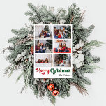Classic Frohe Weihnachten Vertikal Sechs Foto<br><div class="desc">Feiern Sie die Saison mit dieser einzigartigen, klassischen Weihnachtskarte aus sechs Fotos mit einer Touch Vintagen Charmes. Das minimalistische Design präsentiert eine elegante Rot-Grün-Farbpalette, die den gemütlichen Geist des Winters widerspiegelt. Seine moderne und lustige Anziehungskraft, gepaart mit der traditionellen Formulierung, schafft ein perfektes Gleichgewicht zwischen Kühnheit und Klasse. Die niedliche...</div>