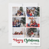 Classic Frohe Weihnachten Vertikal Sechs Foto (Vorderseite)
