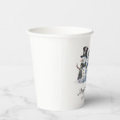Classic Frohe Weihnachten Wasserfarbe Snowman Part Pappbecher (Rechts)