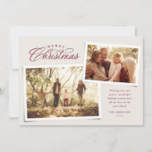 Classic Frohe Weihnachten zwei Foto eleganter Maro (Vorderseite)