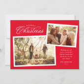 Classic Frohe Weihnachten zwei Foto rot (Vorderseite)