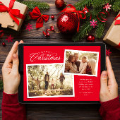 Classic Frohe Weihnachten zwei Foto rot