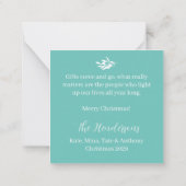 Classic Frohe Weihnachts-BUDGET Mitteilungskarte (Rückseite)