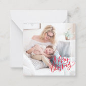 Classic Frohe Weihnachts-HAUSHALTSKARTE Mitteilungskarte (Vorderseite)