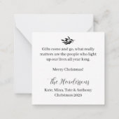 Classic Frohe Weihnachts-HAUSHALTSKARTE Mitteilungskarte (Rückseite)