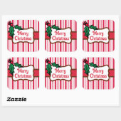 Classic Frohe Weihnachts Peppermint Stickers (Blatt)