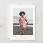 Classic Frohe Weihnachts-Weihnachtsfotokarte Feiertagskarte (Vorderseite)