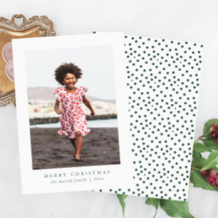 Classic Frohe Weihnachts-Weihnachtsfotokarte Feiertagskarte