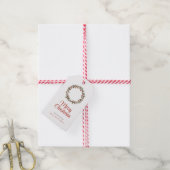 Classic Frohe Weihnachtsfeier Wreath Geschenkanhänger (Mit Garn)