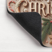 Classic Frohe Weihnachtsgrün Mousepad (Ecke)