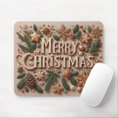 Classic Frohe Weihnachtsgrün Mousepad (Mit Mouse)