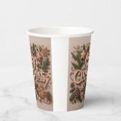 Classic Frohe Weihnachtsgrün Pappbecher (Links)