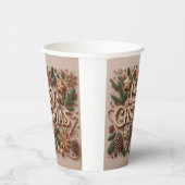 Classic Frohe Weihnachtsgrün Pappbecher (Rechts)