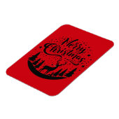 Classic Frory Christmas Deer and Tree Design Art Magnet (Linke Seite)