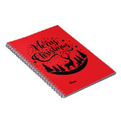 Classic Frory Christmas Deer and Tree Design Art Notizblock (Rechte Seite)