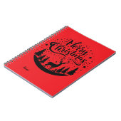 Classic Frory Christmas Deer and Tree Design Art Notizblock (Linke Seite)