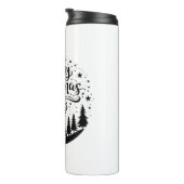 Classic Frory Christmas Deer and Tree Design Art Thermosbecher (Nach rechts gedreht)