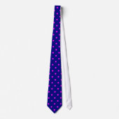 Classic Fuchsia Polka Dots on Navy Krawatte (Vorderseite)