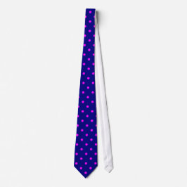 Classic Fuchsia Polka Dots on Navy Krawatte