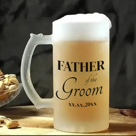 Classic Fully Customizable Wedding Beer Mug Mattglas Bierglas