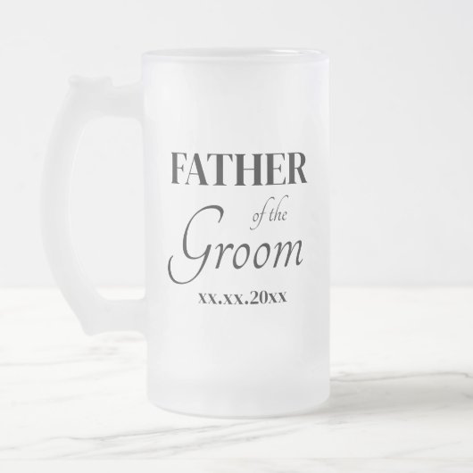 Classic Fully Customizable Wedding Beer Mug Mattglas Bierglas (Links)