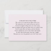 Classic Funeral Heartfelt Foto Dankeskarte (Rückseite)