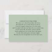 Classic Funeral Heartfelt Foto Dankeskarte (Rückseite)