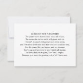 Classic Funeral Heartfelt Foto Dankeskarte (Rückseite)