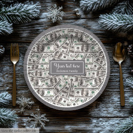 Classic funny gift dollar pattern personalized pappteller