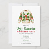 Classic Funny Ugly Sweater Holiday Invite Einladung (Vorderseite)